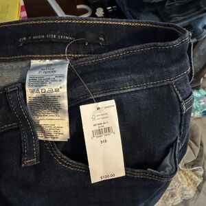 Express Dark Blue High-Rise Skinny Jeans